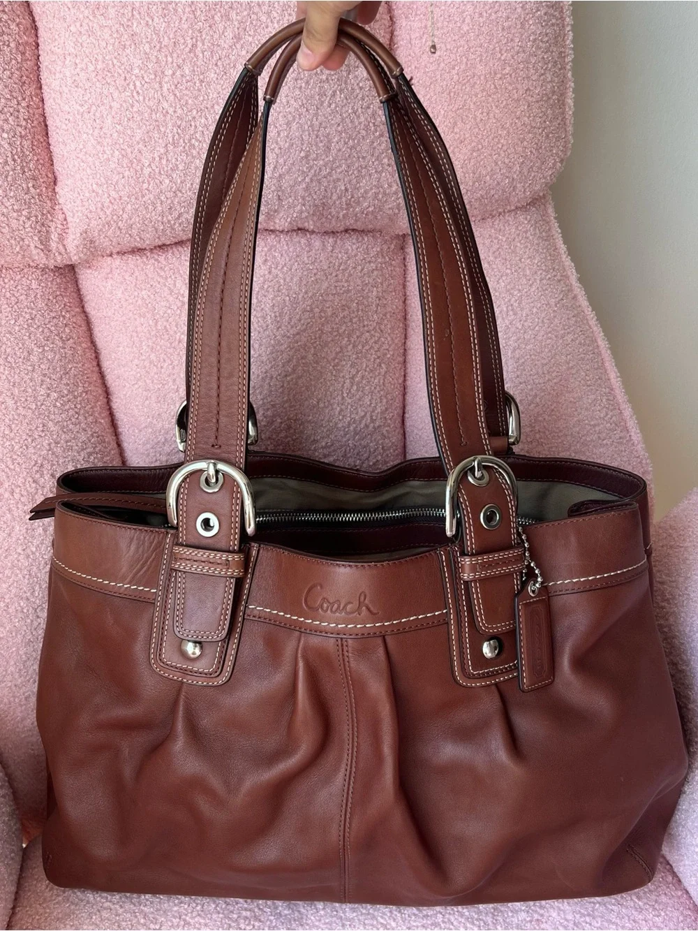 Coach Soho Pleated Leather Large Tote